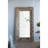 39X3.5X75" Full Length Rectangle Floor Mirror With Distressed Wood Frame