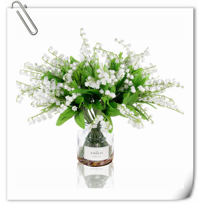 20 pièces bouquet de mariage artificiel fleur de lys de la vallée, clochette, fleur de jardin pour la fête de mariage (20)