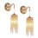 Ensemble de 2 appliques murales à cadre doré et à cordes de perles en cristal, douille d'ampoule E12, luminaire suspendu élégant pour le salon, la chambre à coucher et le couloir (ampoule non incluse)