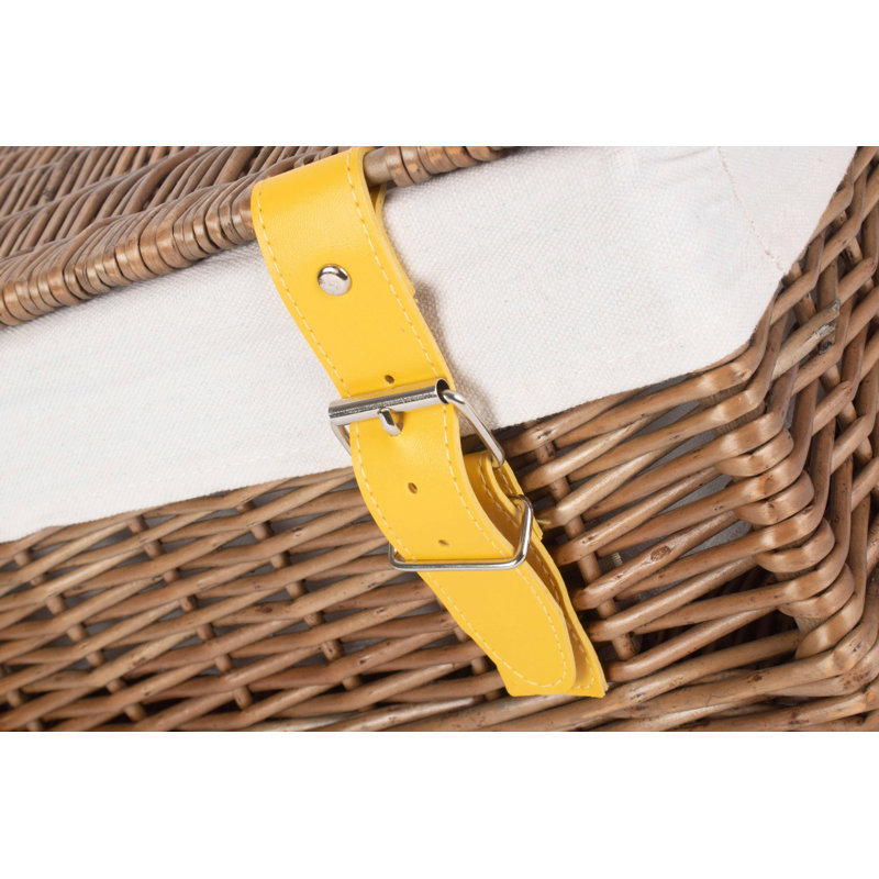 Highland Dunes Wicker Decorative Basket, Antique Wash/White Lining
