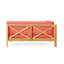 Banc de coin gauche, rouge - bois et coussins d'eau pour un banc de porche charmant avec un attrayant