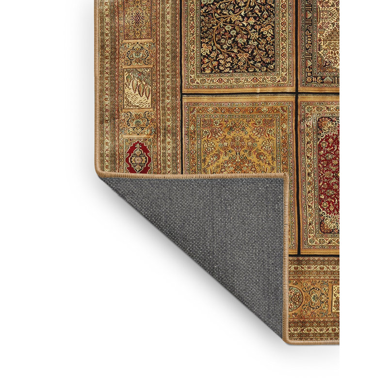 Tapis traditionnel bourgogne / rouge Haan, Rectangle 2 pi x 4 pi