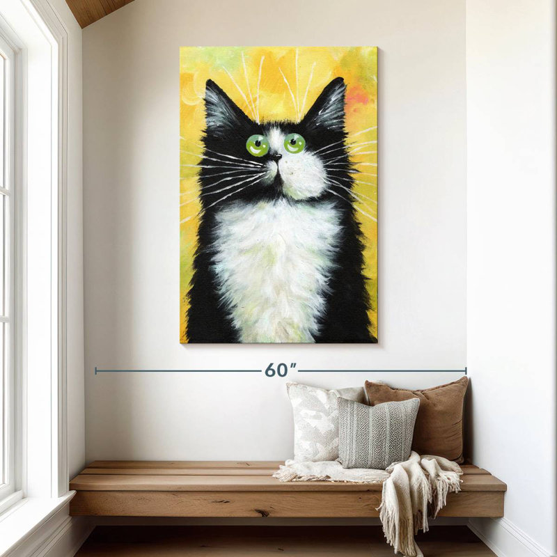 Brampt Tux On Yellow, 48" H x 32" W