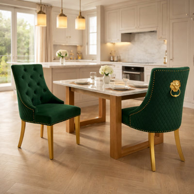 48 cm H Tufted Velvet Side Chair