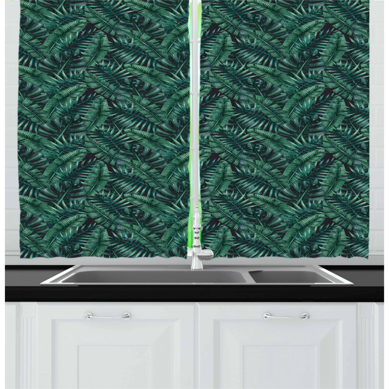 Floral Pointed Kitchen Curtain