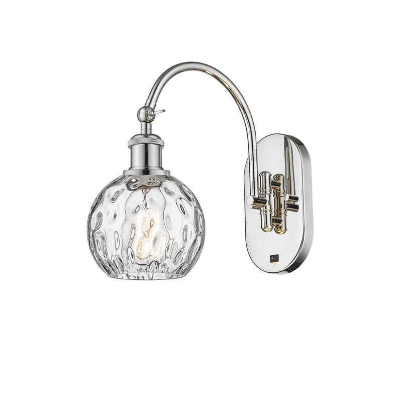 Bras pivotant en acier Ambrosane, Ampoule non incluse, H 11,75 po x l 6 po x P 13 po, Nickel poli
