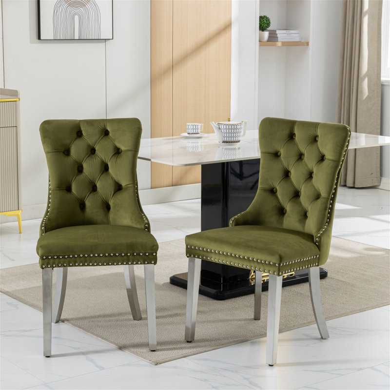 Dining Chair, Olive Green