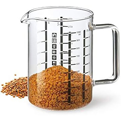 Tasse à mesurer en verre borosilicaté 16 onces - Mesure facile à lire