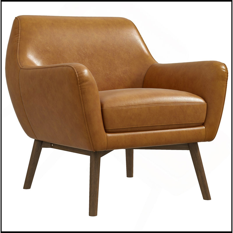 Tan Leather Lounge Chair
