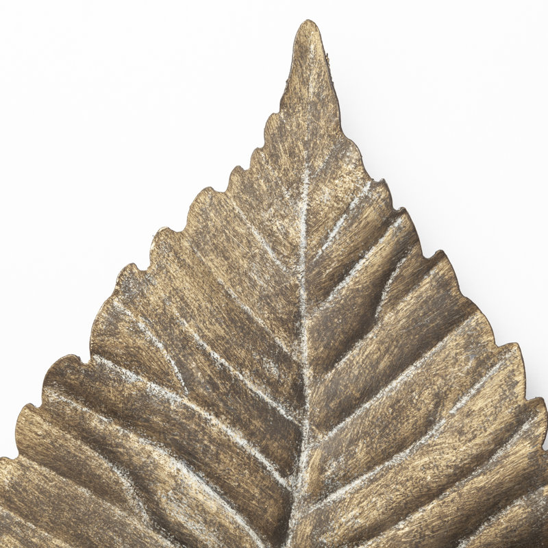 Décoration murale feuille, 14" H x 7" L x 2" D