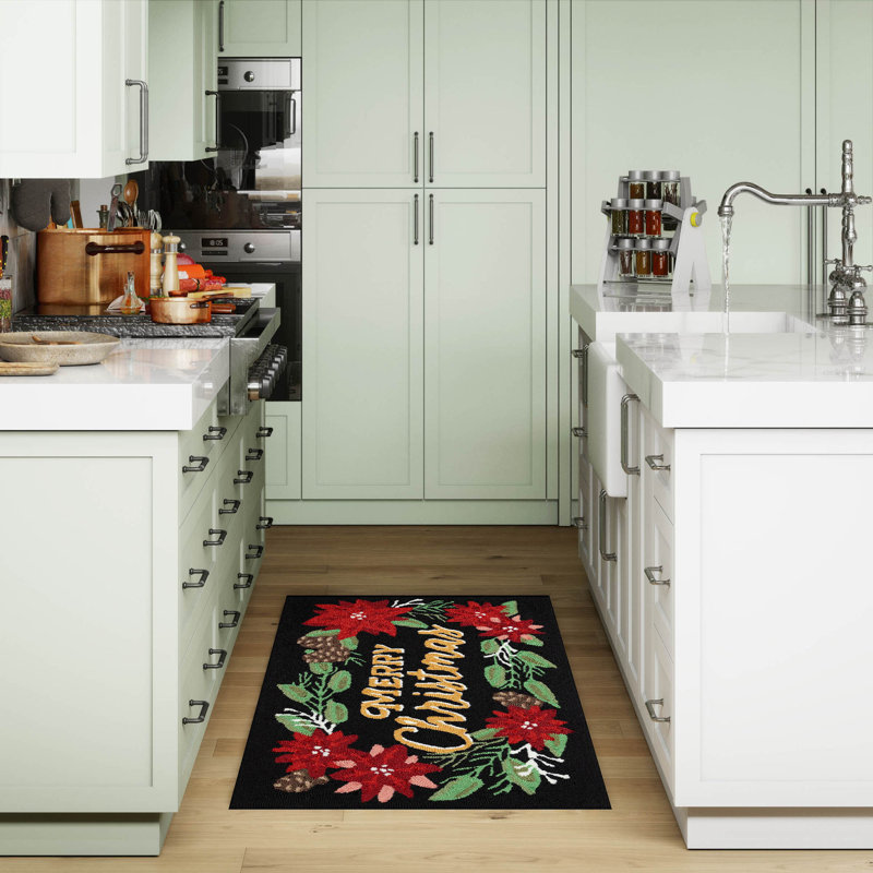 Tapis intérieur / extérieur Frontporch Merry Christmas, Rectangle 2 pi 6 po x 4 pi