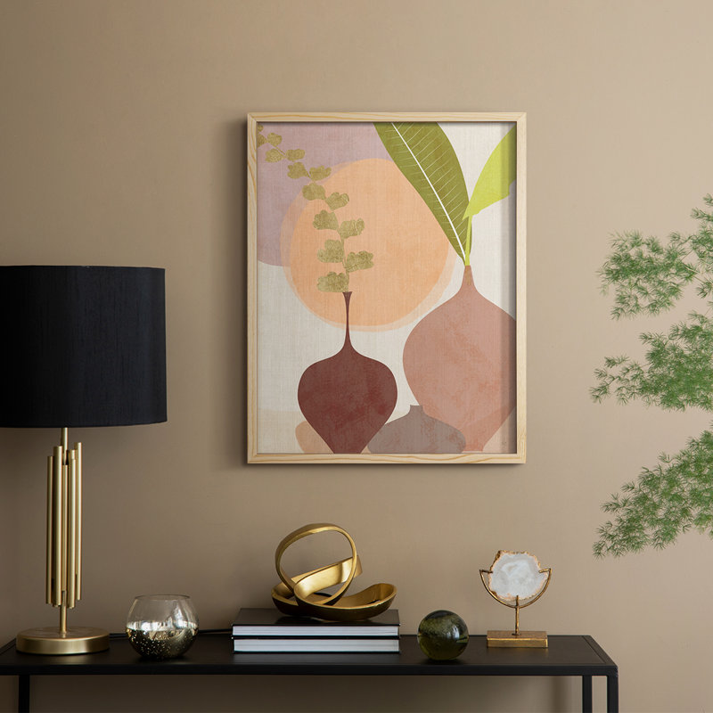 Rhodes II Framed Print - Solid Wood, Natural, 30" H x 24" W