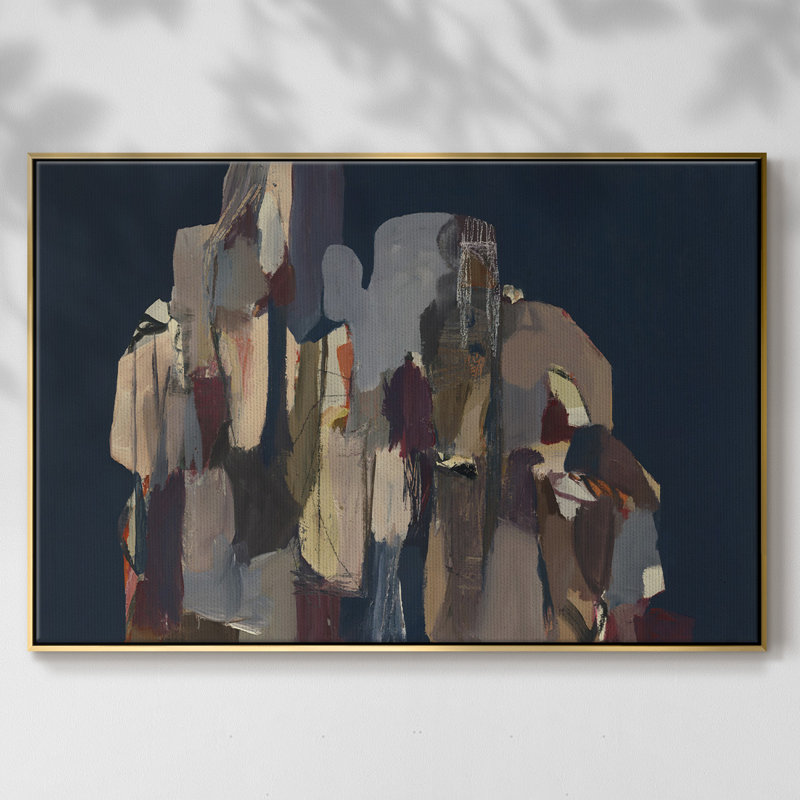 Impression sur toile encadrée, Or, H 17 po x l 25 po x P 2 po