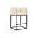 Upholstered Counter Stool with Metal Frame