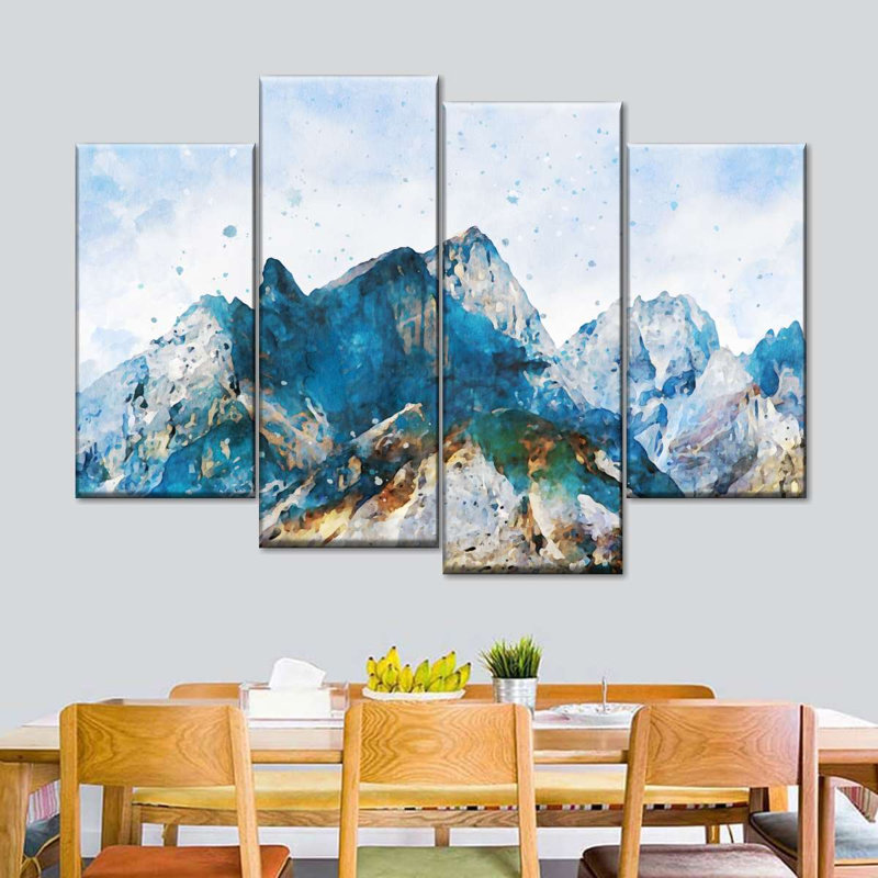 «Mountain Scene», reproduction d'art sur toile, H 24 po x l 14 po x P 1 po