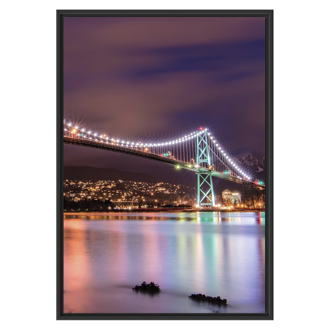 Gerahmtes Wandbild Lions Gate Bridge Vancouver