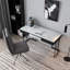 Bureau rectangulaire noir fabriqué avec 1 tiroir-108341553