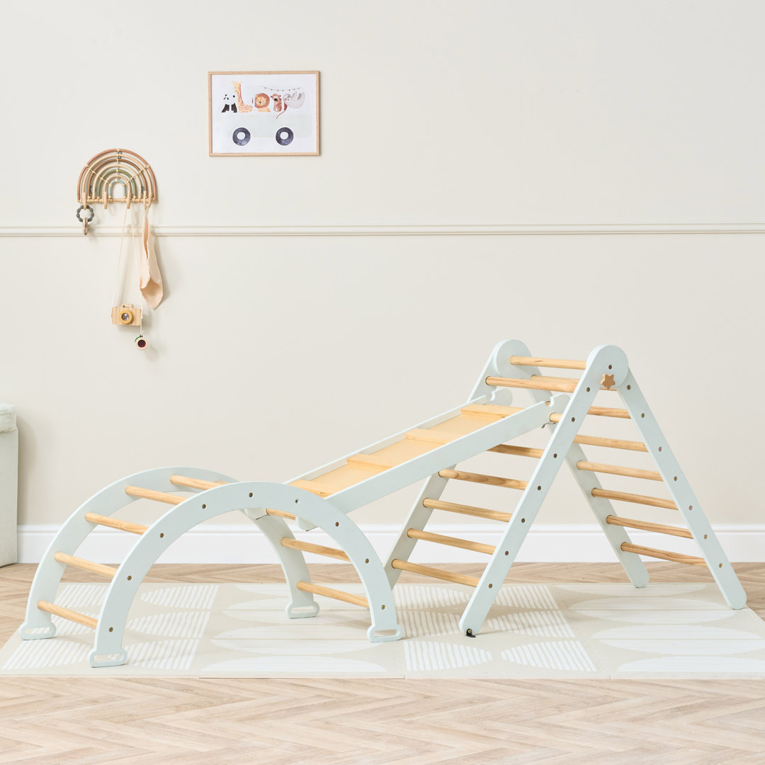 Scala Montessori 3 in 1 Pikler Climbing Frame with Climbing Wall