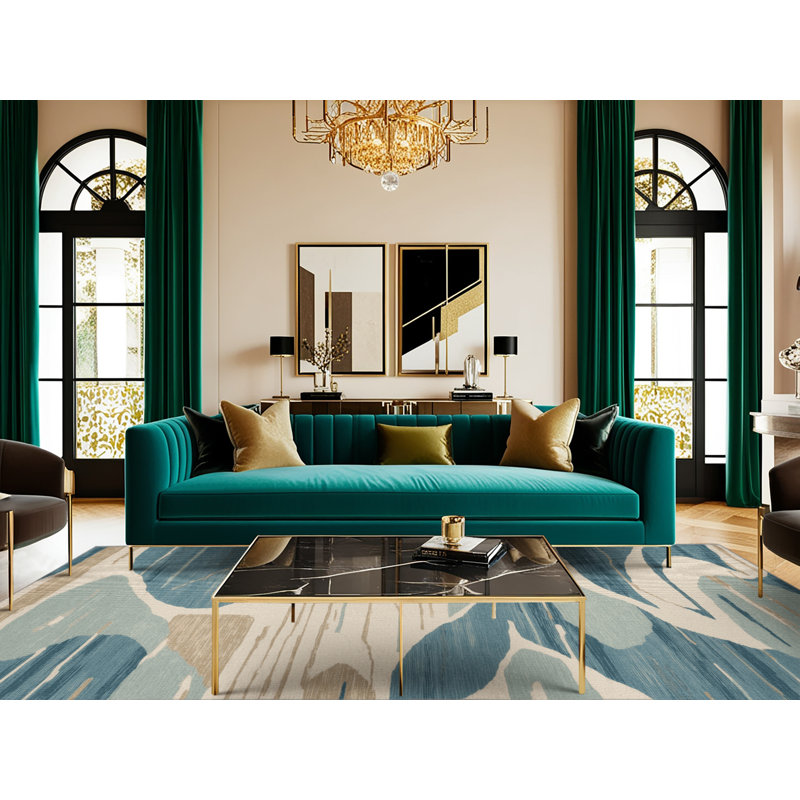  Tapis lavable Coastal Abstract Elite Coastal, Rectangulaire 2 pi x 3 pi