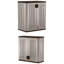 2 Piece Resin Single Storage Cabinet ( 33'' H x 20.2'' W x 30'' D)