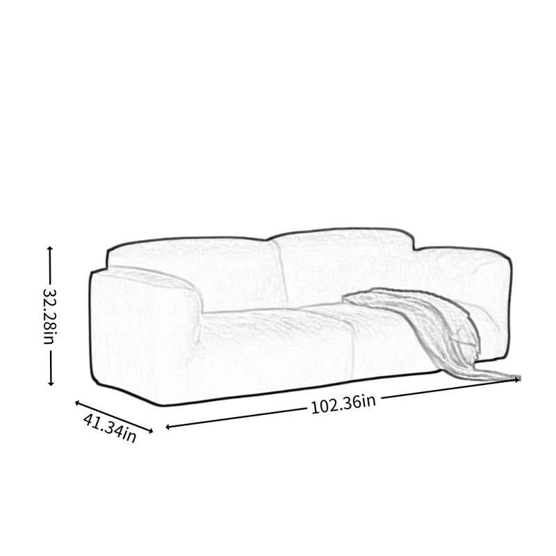 Retro Chenille Adjustable Backrest Sofa