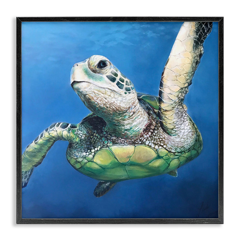 «Sheldon Turtle Portrait», reproduction d'art par estampe numérique, design par Linda Sperruche, H 24 po x l 24 po