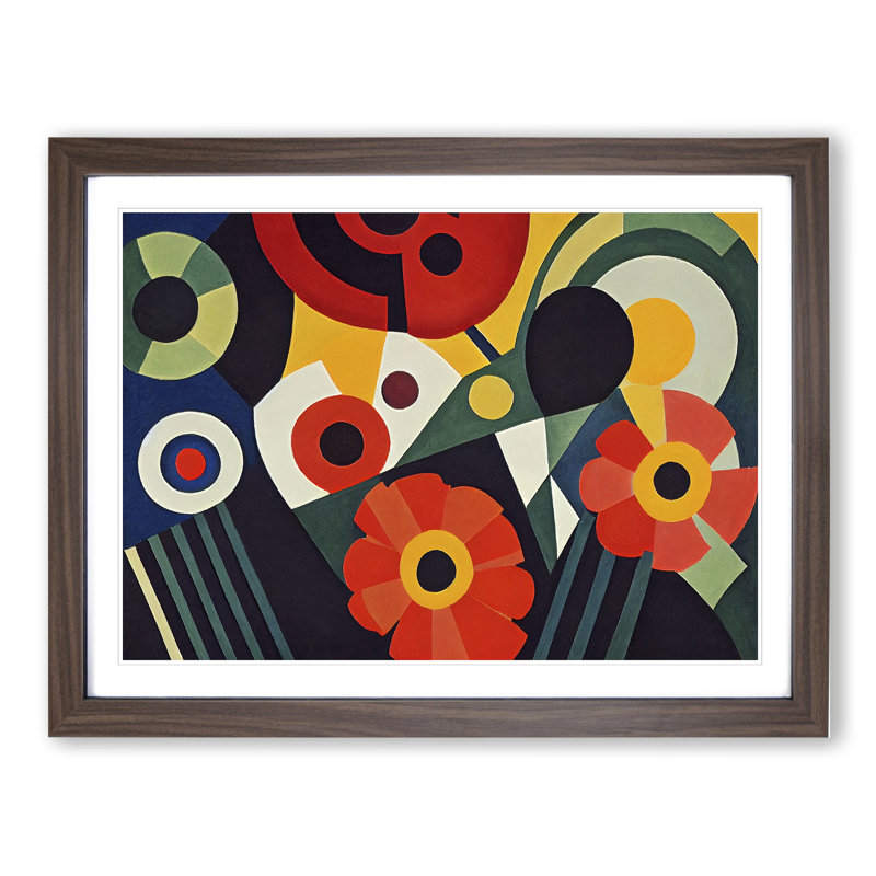 Poppy Flowers - Framed Print, Walnut, 34cm H x 46cm W x 2cm D