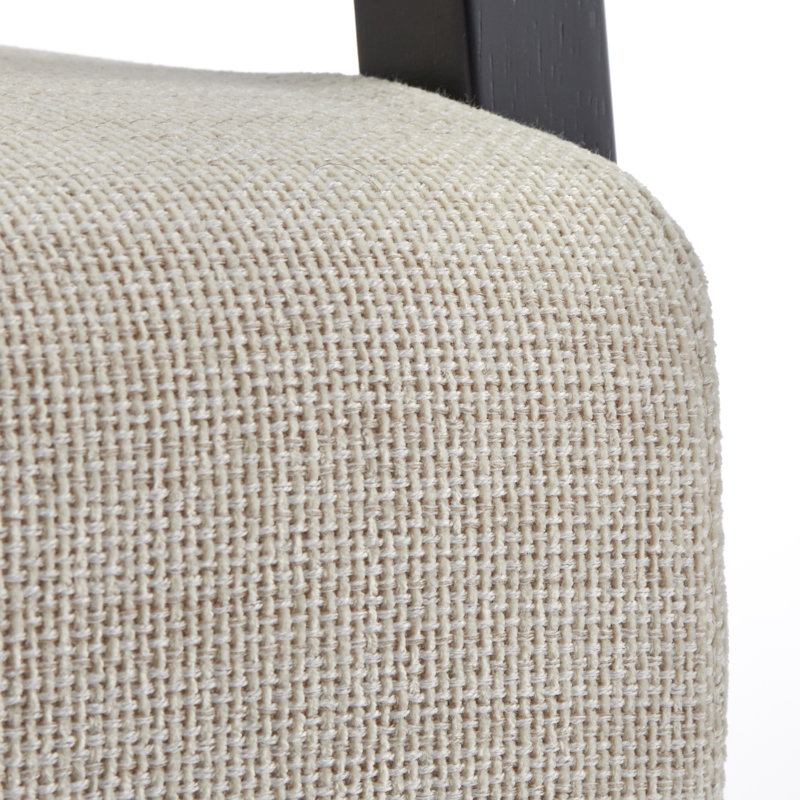 Shonda Cane and Solid Wood Accent Chair, Black