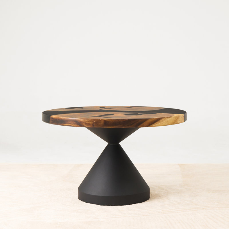 Round Epoxy Coffee Table 41" Diameter, 16" H x 41" L x 41" W