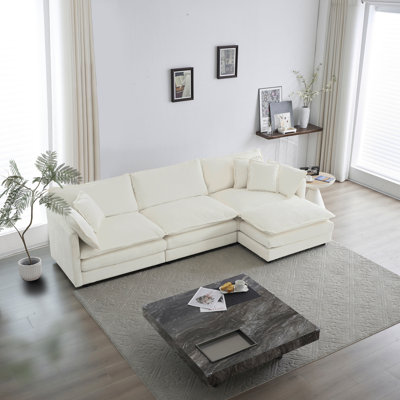 Deep Seat  Sofa, High And Breathable Chenille Fabric,  Filled With High Quality Sponge, With Sturdy Solid Wood Frame