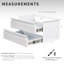 VIVO White Dual Level Pull Out Under Desk Storage Drawer Set without Shell