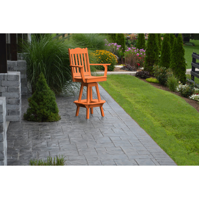 Tabouret de bar rotatif 29 po Nettie, Orange