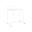 Table de bureau à domicile - 30 po de longueur, stratifié blanc, métal, poste de travail d'ordinateur de style moderne et contemporain