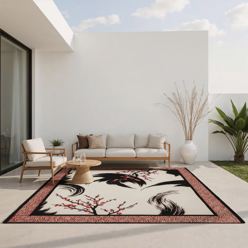 Tapis intérieur et extérieur Petal Voyage, Rectangle 1 pi 6 po x 2 pi 6 po
