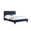 Lit plateforme tapissier avec tête de lit capitonnée, aucun sommier requis, moderne, gris, grand-25967231-25967230