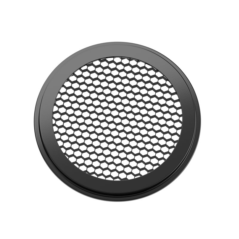 Grande persienne hexagonale Varia en noir texturé, 2.75"