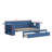 Daybed With Removable Desk, Storage Drawers & Hydraulic Side Table-1745523656