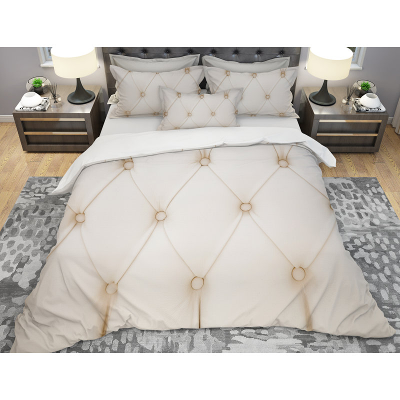 Ensemble de housse de couette en cuir de luxe en losange de luxe en forme de designart colo