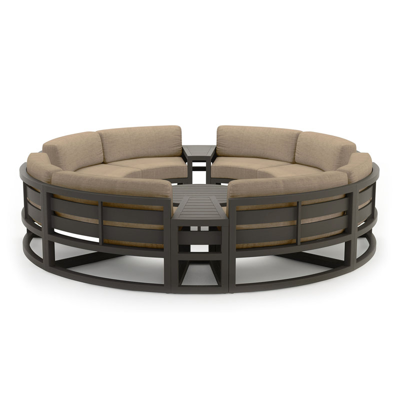 Avion Outdoor 7 - Piece Conversation Set, Slate, Cast Silver Sunbrella®