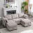Toxi Modular Couch Sofa Storage Seats & Double Storage Ottomans-214918072