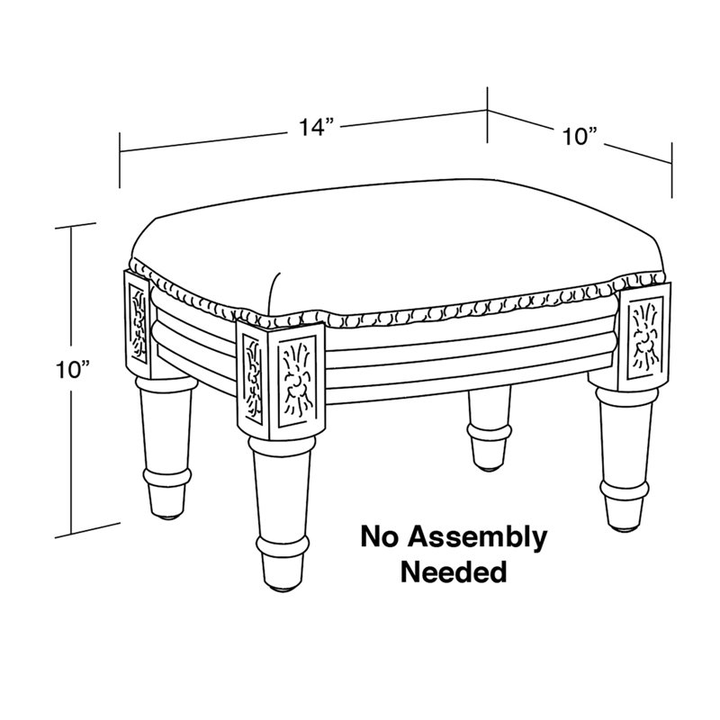 Camary Upholstered Ottoman, White, Taupe LIne Blend