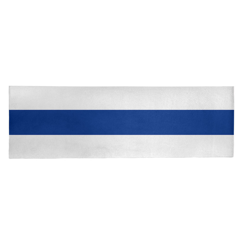 Tapis bleu royal rayures royal national hockey, Tapis de couloir 2 pi 6 po x 8 pi