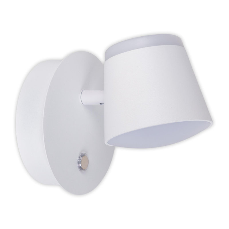 Burlon Aluminium LED Armed Sconce, White