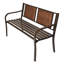Banc de jardin avec dossier en osier