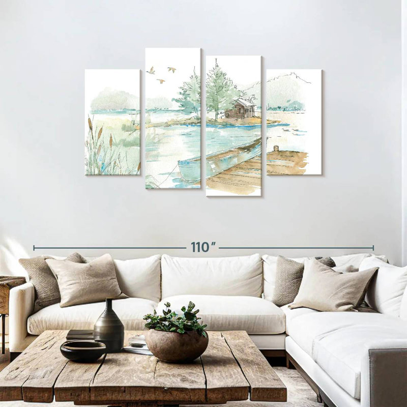 Alvord Lakehouse sur fond blanc, H 48 po x l 75 po