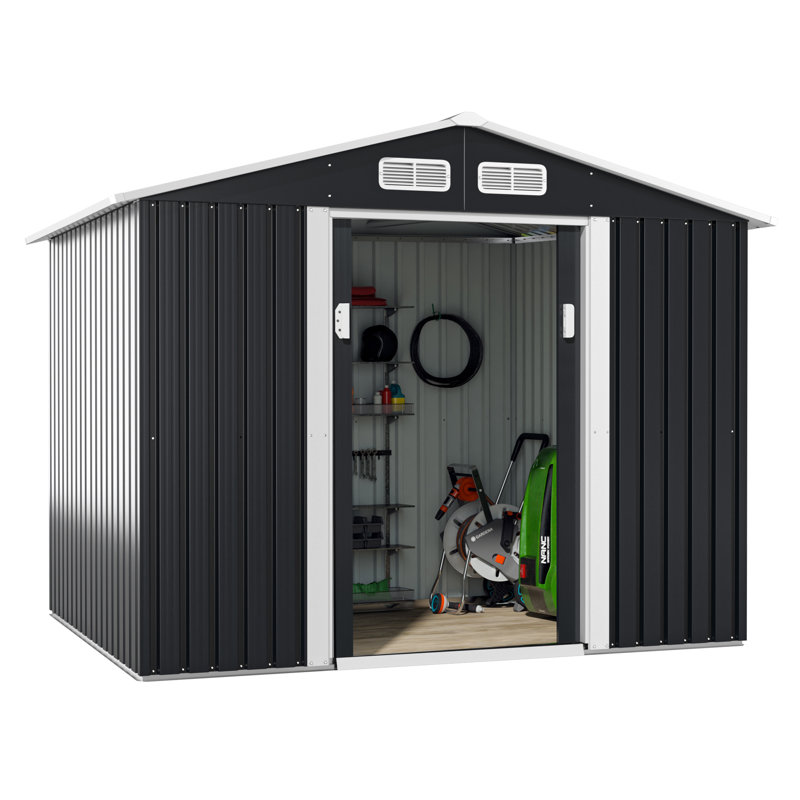 Remise de rangement en métal l 6,75 pi. X P 8,5 pi.