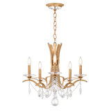 Vesca 5 Light 23in x 20in Chandelier in Ferro Black with Clear Heritage Handcut Crystals