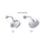 Kohler Purist 2.5 Gpm Multifunction Wall Mount Showerhead, Three Spray Settings, 5.5" High Pressure Spray Head-1172311712