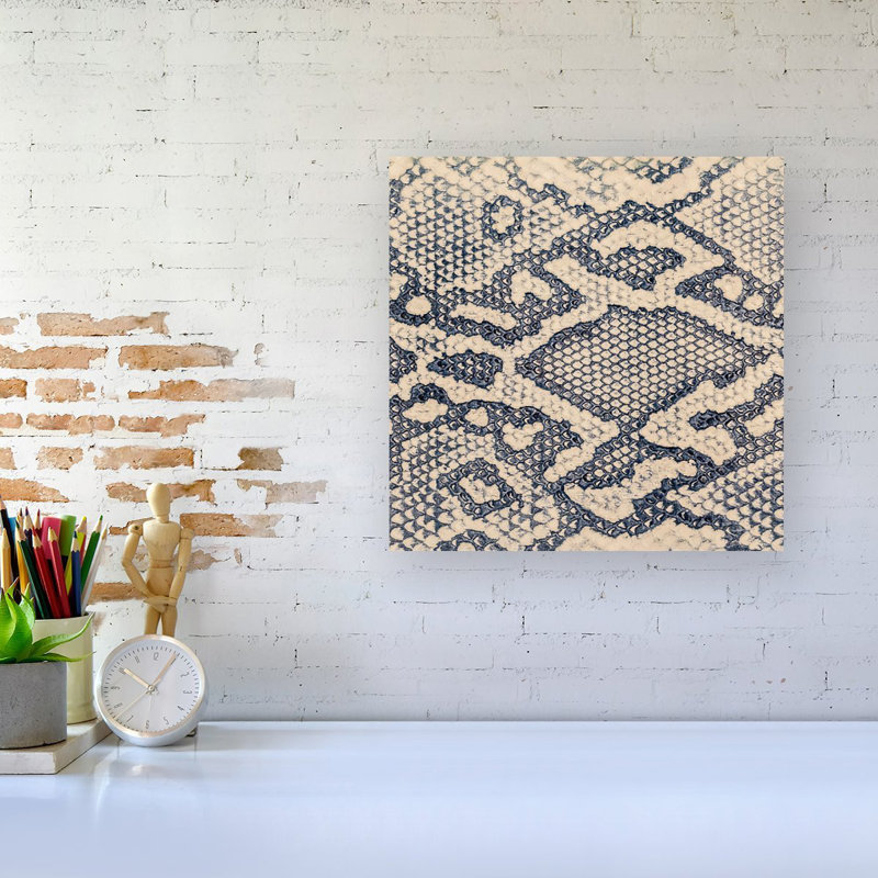 Snake Skin - Wrapped Canvas Print, 16cm H x 16cm W x 3.8cm D