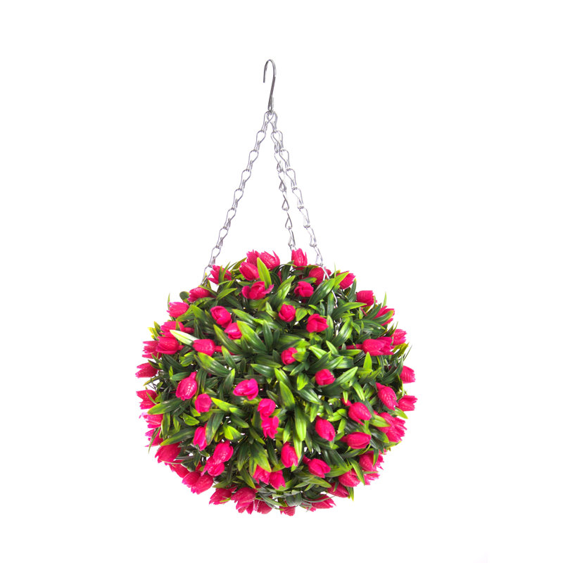 28cm Faux Flowering Plant, Pink